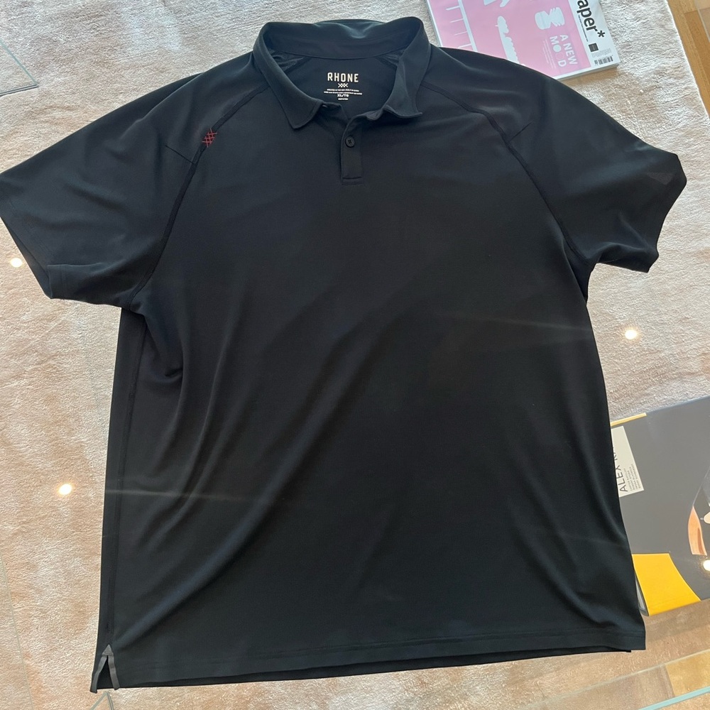 Rhone Men's Classic Black Polo